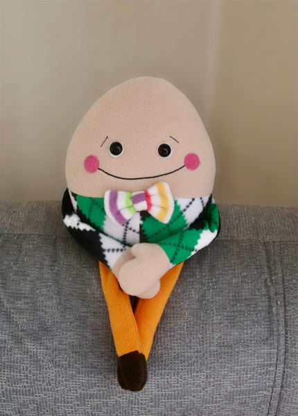 Humpty Dumpty plush toy - handmade to order - soft and cuddly