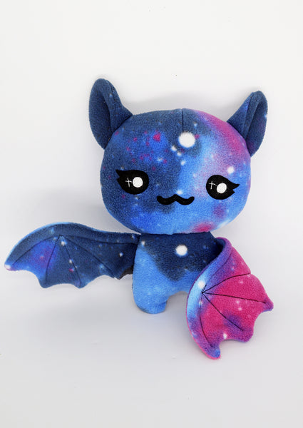Galaxy bat plushie - cushion handmade vampire halloween cute scary