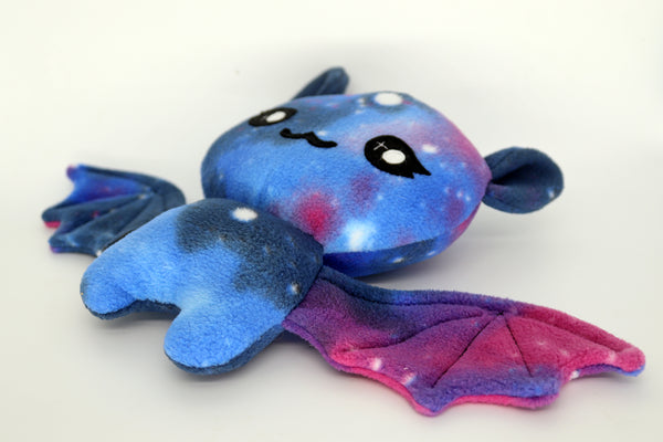 Galaxy bat plushie - cushion handmade vampire halloween cute scary