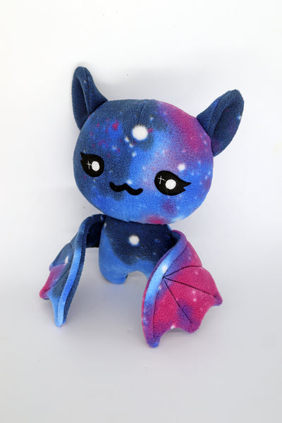 Galaxy bat plushie - cushion handmade vampire halloween cute scary