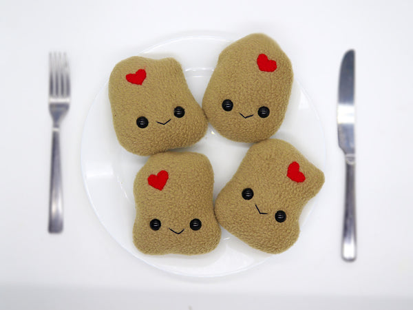 Chicken nuggets plushies - handmade to order