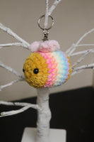 Rainbow bee keyring