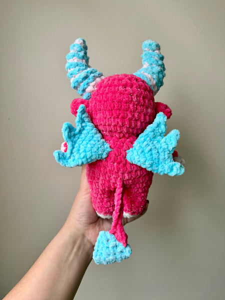 Sparkly Pink Baphomet plushie