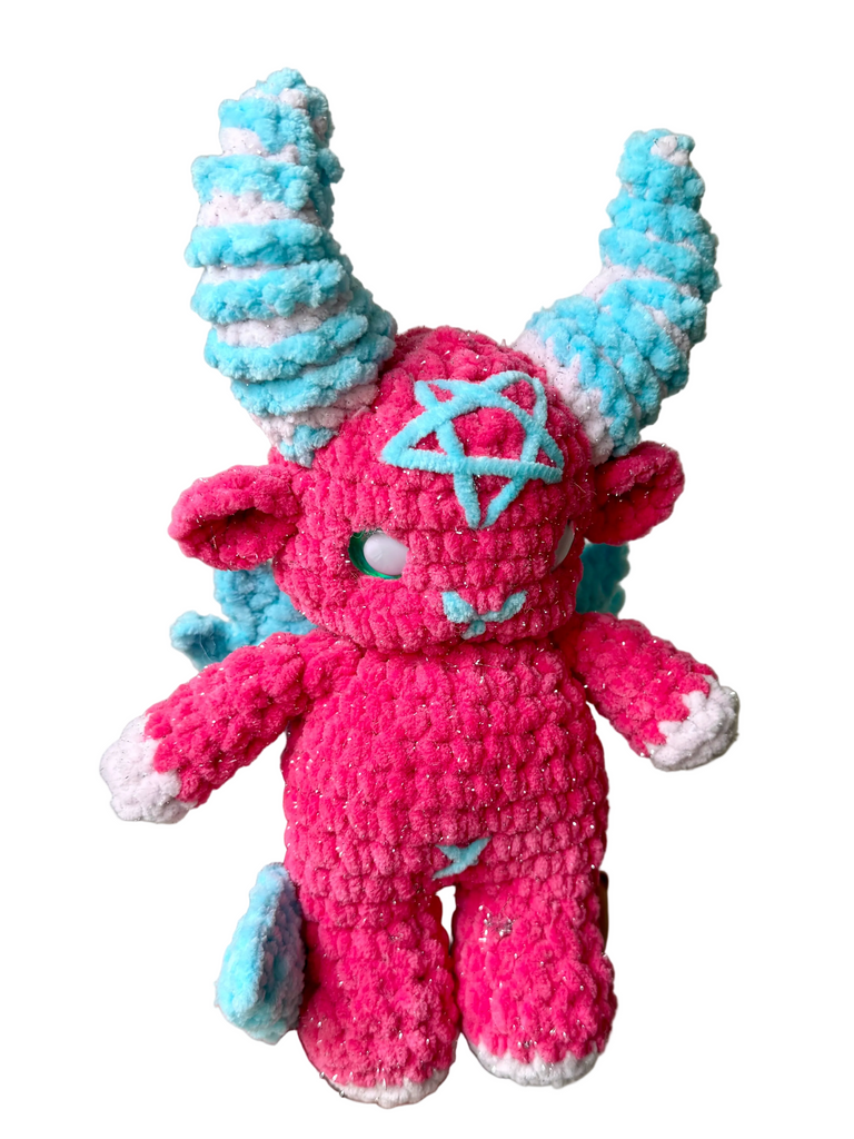 Sparkly Pink Baphomet plushie