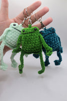 Leggy froggy keyring , handmade to order