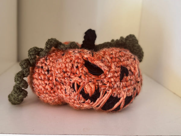 Spooky  pumpkin ornamental decoration  - handmade plushie