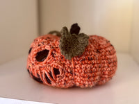 Spooky  pumpkin ornamental decoration  - handmade plushie