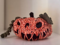 Spooky  pumpkin ornamental decoration  - handmade plushie