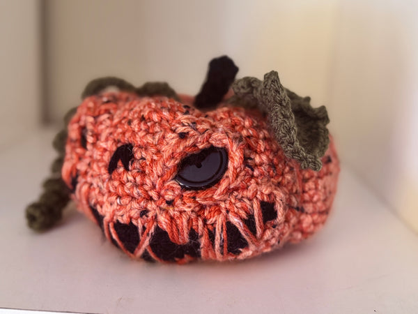 Spooky  pumpkin ornamental decoration  - handmade plushie