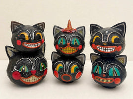 Vintage inspired cat head - Handmade Halloween Decor