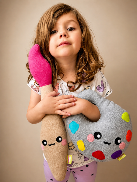 Painting brush and palette SET kawaii plush toys plushies