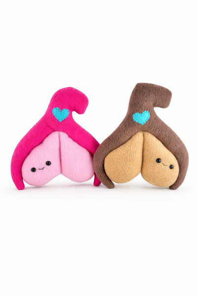 Anatomical clitoris plushie, cuddly human anatomy handmade cushion
