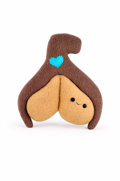 Anatomical clitoris plushie, cuddly human anatomy handmade cushion