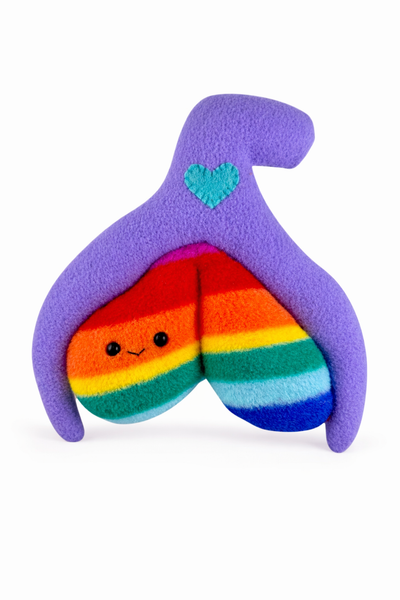 Anatomical clitoris plushie, cuddly human anatomy handmade cushion