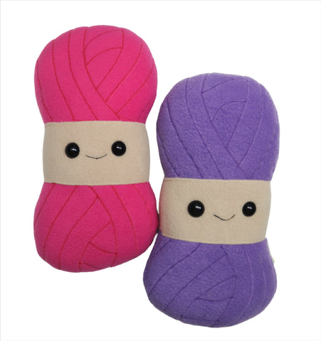 Crochet plushie , yarn skein and crochet hook, handmade knitting novelty gift pillow