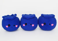 Blueberry plushie / desk buddy berry kawaii handmade fruit vegan food