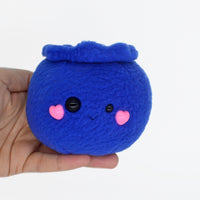 Blueberry plushie / desk buddy berry kawaii handmade fruit vegan food
