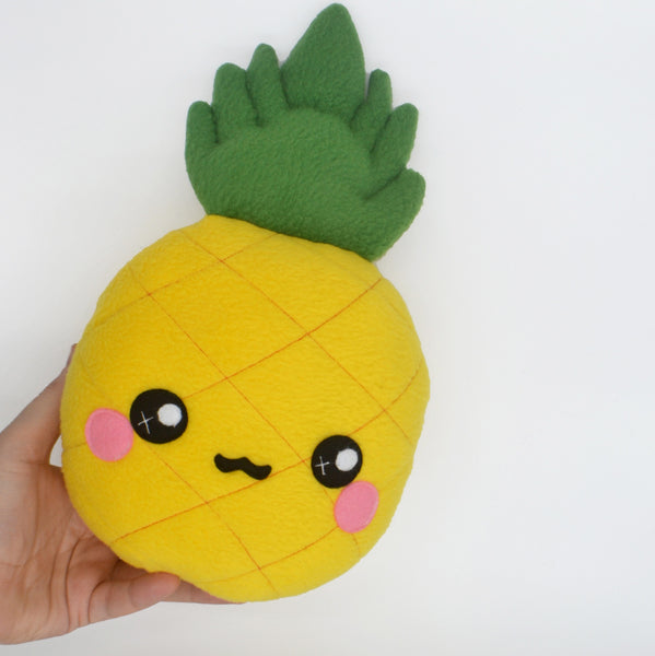 Pineapple plushie,  handmade soft fruit