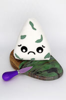 Milton Stilton , the blue cheese wedge - handmade plush
