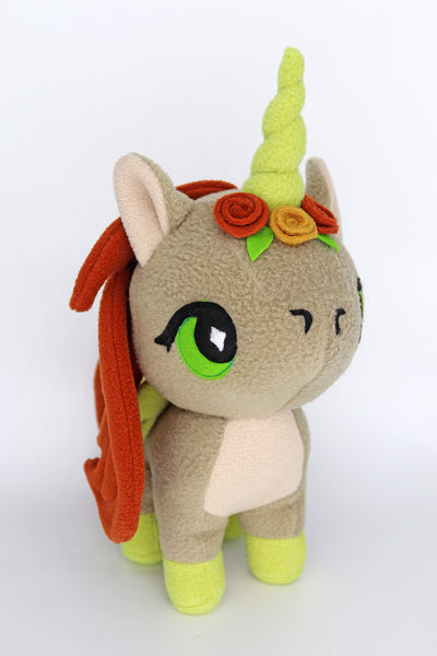 Autumn, the unicorn, kawaii  plushie - handmade to order