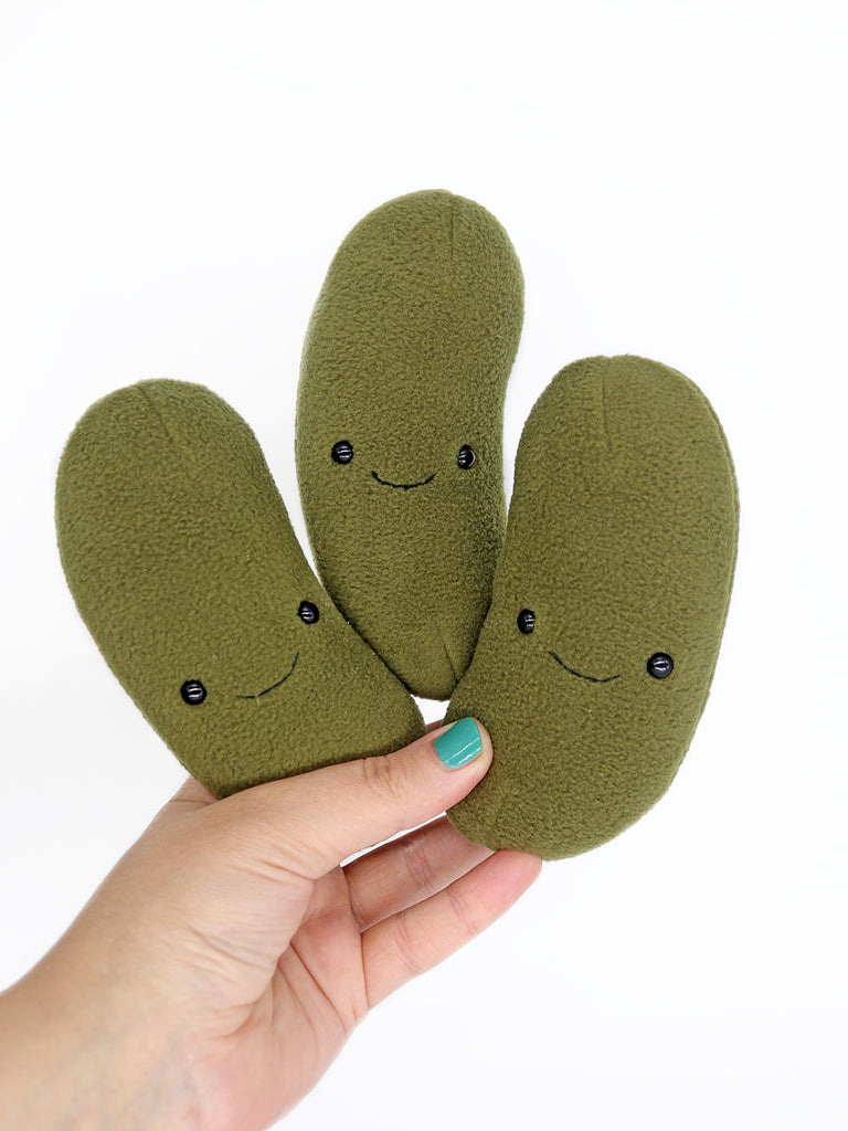 Dill Pickle plushie - handmade to order