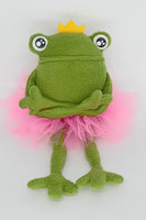 Frog princess rag doll - plushie - handmade to order