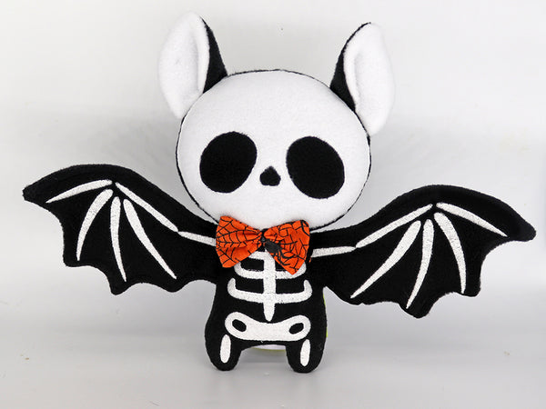 Skeleton bat plushie kawaii soft toy plush handmade vampire Halloween cute scary