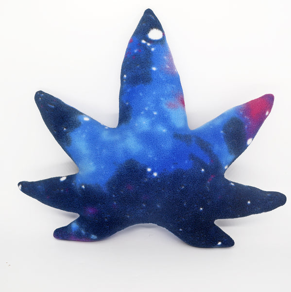 Galaxy  cannabis leaf pillow - handmade to order