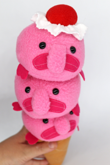 Blobfish icecream handmade plushie