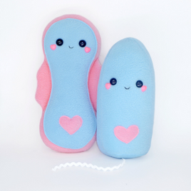 Cute Pad & Tampon plush toy / novelty gift / kawaii handmade plushie