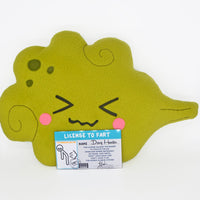 Fart pillow + laminated License to Fart - personalised with your name