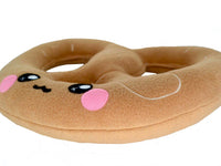 Pretzel plushie / kawaii pillow baked goods novelty stuffed cushion