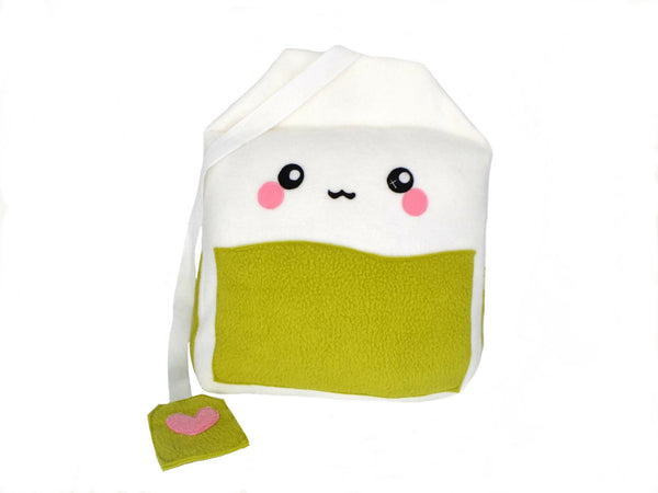 Giant tea bag pillows / kawaii plushies stuffed toys home decor green tea english tea