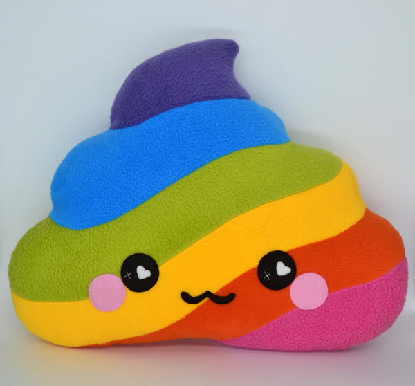 BIG Rainbow unicorn poop plushie happy drop pee kawaii humor plush toy kawaii pillow cushion