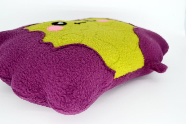 Intestines plushie / kawaii comfort pillow guts stomach tummy colon cushion purple lime green