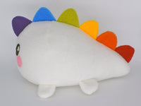 Rainbow dinosaur plushie , handmade kawaii stuffed animal monster cute lime green rawr