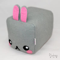 Square Bunny plushie pillow cushion cute rabbit kawaii grumpy animals fluffy
