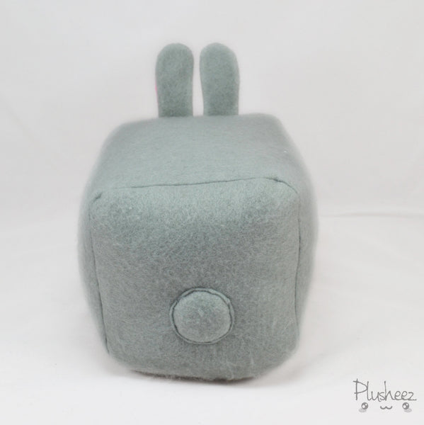 Square Bunny plushie pillow cushion cute rabbit kawaii grumpy animals fluffy