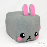 Square Bunny plushie pillow cushion cute rabbit kawaii grumpy animals fluffy
