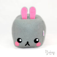 Square Bunny plushie pillow cushion cute rabbit kawaii grumpy animals fluffy