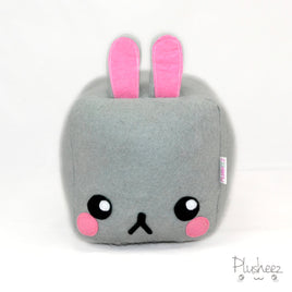 Square Bunny plushie pillow cushion cute rabbit kawaii grumpy animals fluffy
