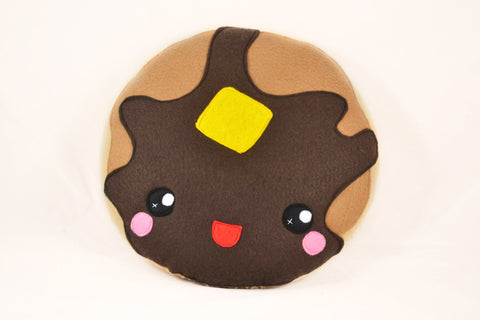 Pancake pillow cushion plushie novelty geekery felt food kawaii happy