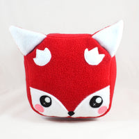 Cube fox plushie plush toy kawaii soft pillow cushion square loaf woodland creature cute
