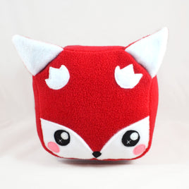 Cube fox plushie plush toy kawaii soft pillow cushion square loaf woodland creature cute
