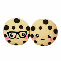Kawaii cookie plush toy cushion cute chocolate chip cookie m&m cookie cartoon face cute pillow felt