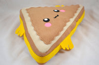 Grilled cheese sandwich triangle pillow / plush toy