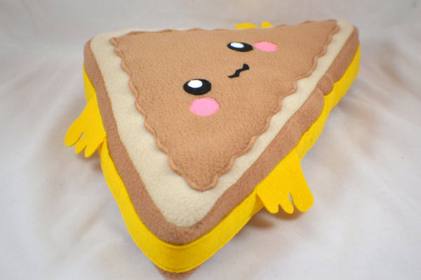 Grilled cheese sandwich triangle pillow / plush toy