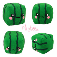 Square Watermelon / cube plushee / pillow