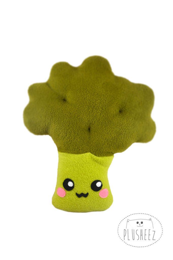 Mr Broccoli plushie - kawaii handmade pillow / cushion