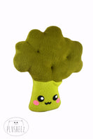 Mr Broccoli plushie - kawaii handmade pillow / cushion